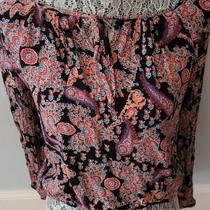 Paisley print top